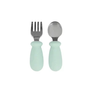 Cp. posate in silicone + acciaio Tutete (verde)
